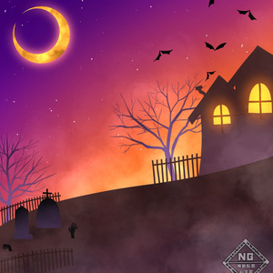 ハロウィン背景素材🎃①【VTuber素材】【無償素材】
