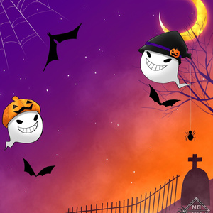 ハロウィン素材第3弾🎃背景素材👻【VTuber素材】【無償素材】