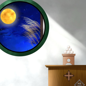 十五夜(中秋の名月)に使える背景素材🌕🐇⸒⸒【VTuber素材】【無償素材】(透過素材)