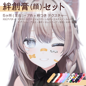 絆創膏(顔)テクスチャ―セット【13Avatar対応】