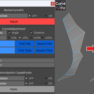 【mel】BezierCurveFittingTool
