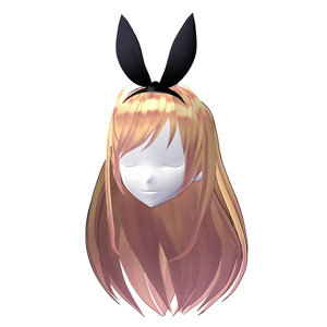 【VRoid用ヘアプリセット】アリスロングヘア
