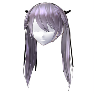 【VRoid用ヘアプリセット】リトルマダムツインテール