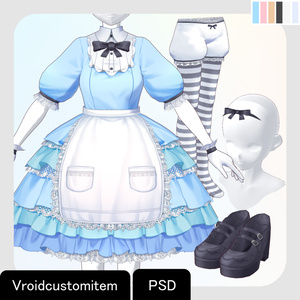 VRoid用ヘアプリセット】編み込みハーフアップ - Kru8ty - BOOTH