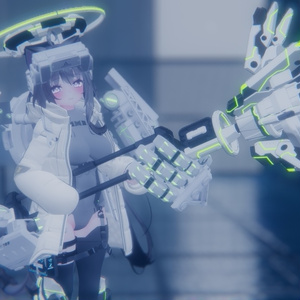 【VRChat想定】SFでサイバーな装甲飛行杖型ロッド 缩略图 4