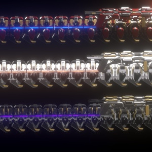 【ギミック付3D武器モデル】骨噛 缩略图 3
