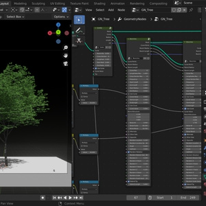 Blenderで木を生成！Geometry Node Tree_v0.1.0
