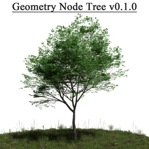 Blenderで木を生成！Geometry Node Tree_v0.1.0