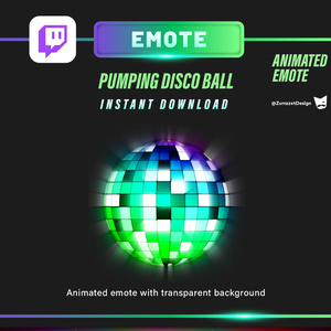 アニメーション・ディスコボールエモート – VTuber＆配信者向け・ノリノリダンスライトTwitchスタンプ