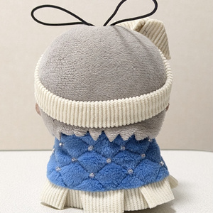 ピンクキラ折り返し】にじぱぺっと ぬい帽子 ぬい服 ネコ耳 ニット帽