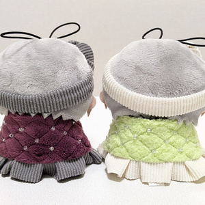 赤］にじぱぺっと ぬい服 ぬい帽子 ネコ耳 ヘッドドレス 10cm