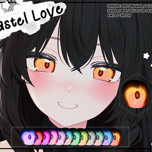 【11アバター対応 / 11 Compatible Avatars】[Pastel Love EyeTexture + Emission]