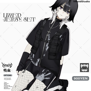 Short-Sleeve Jersey Set-up / lined jersy set [VRoid]