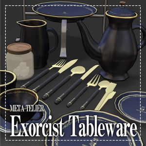 【VRC】祓魔師の食器/Exorcist Tableware【META TELIER】