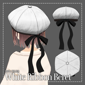 【VRC】ホワイトリボンベレー/White Ribbon Beret【META TELIER】