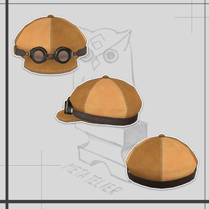 【VRChat】エンジニアの帽子＆ゴーグル/Engineer Hat&Goggles【META TELIER】