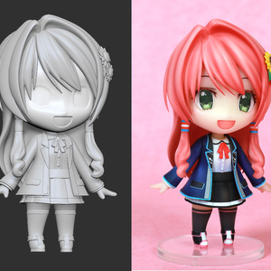 【DL版】ガレージキット 鮎川ひより デフォルメVer.（3Dプリンター用データダウンロード版）　Ayukawa Hiyori garage kit (downloadable version for 3D printer)