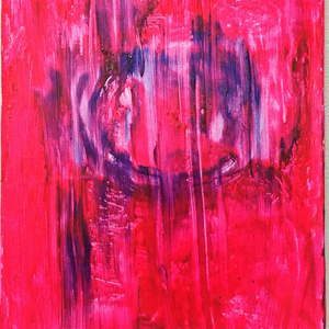 【大特価!!】 直径25㎝「夕空2」油彩・絵画・原画・丸形・アートパネル 絵画