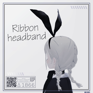 【VRChat想定】リボンカチューシャ