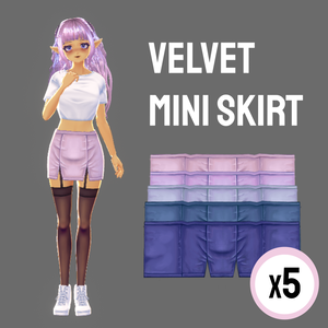 Vroid velvet mini skirt texture