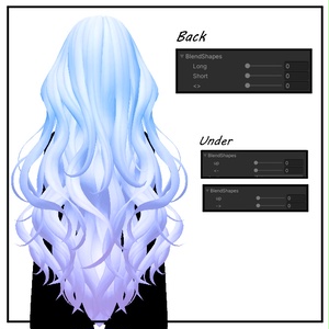 Sale Melling " Rofan Wave hair " 【8アバター対応 🖤 Liltoon / VRChat】 缩略图 8