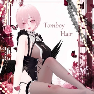 🖤 Melling " Tomboy Hair " [5 avatars supported 🖤 Liltoon / VRChat] 🖤