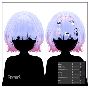Sale🖤 Melling " Jjkkumiダコ Hair " 【6アバター対応 🖤 Liltoon / VRChat】🖤 缩略图 8