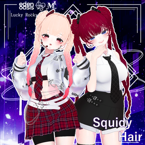 🖤 Melling " Sqiudy Hair" 【8アバター対応 🖤 Liltoon / VRChat】🖤