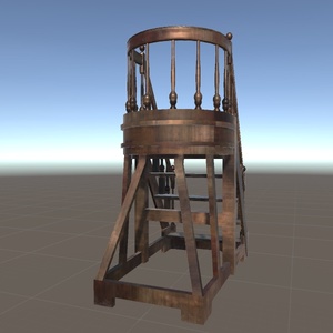 ３Ｄオブジェクトデータ【Ladder1】アンティーク風 梯子 図書館 缩略图 5