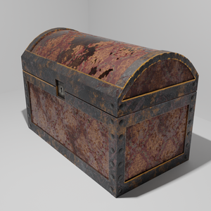 ３Ｄオブジェクトデータ【Treasure_Chest】アンティーク風 宝箱