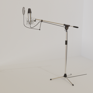 3DCG【mic_stand_set】マイクスタンドセット
