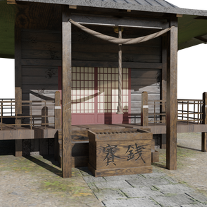 3DCG【temple_set】お寺 神社