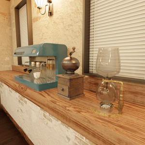 3DCG【cafe_set】カフェ店舗 セット 缩略图 5