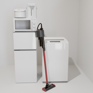 【Home_appliances_Set】新生活家電6点セット(電子レンジ/冷蔵庫/掃除機/炊飯器/ポット/洗濯機)