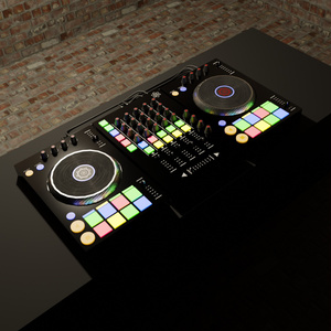 3DCG【DJ_set】ターンテーブル ミキサー
