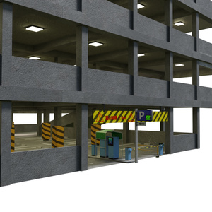3DCG【parking_fullset】駐車場フルセット