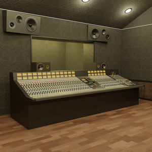 3DCG [studio_set] Recording Studio Room Mixer Console