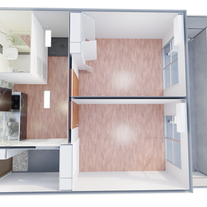 3DCG【2DK_room】部屋モデル 2DK