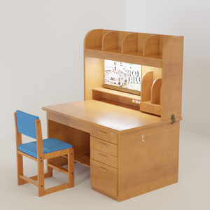 3DCG【student_desk】学習机