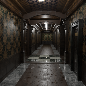 3DCG【victorian_corridor】洋館風廊下セット