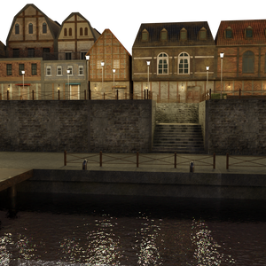 3DCG【medieval_port_set】中世風 港セット