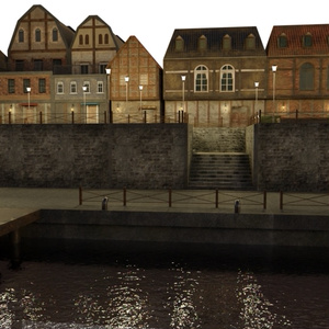 3DCG [medieval_port_set] Medieval Port Set