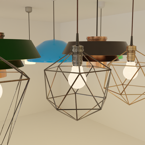 3DCG【ceiling_light_set】シーリングライトセット