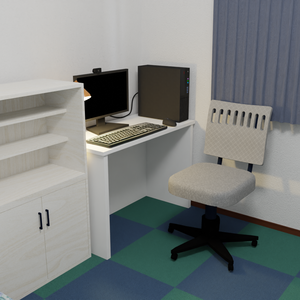 3DCG【webcasts_room】個人部屋 配信部屋