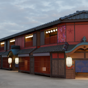 【3DCG】遊郭建物セット