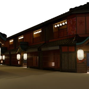 【3DCG】遊郭建物セット 缩略图 4