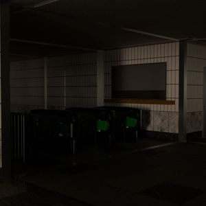 【3DCG】改札ゲート/地下道キット 缩略图 4