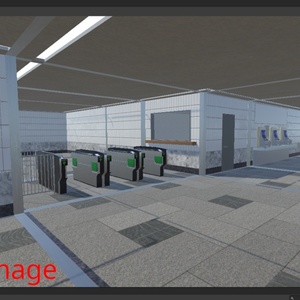 【3DCG】改札ゲート/地下道キット 缩略图 5