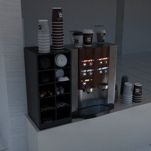 【3DCG】コンビニ　コーヒーマシンセット