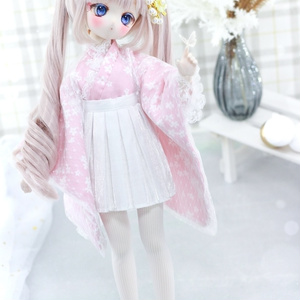 「ハナミ小町」 MDD・SDM通用　2WAY ドール服 羽織付き洋風着物 8点セット